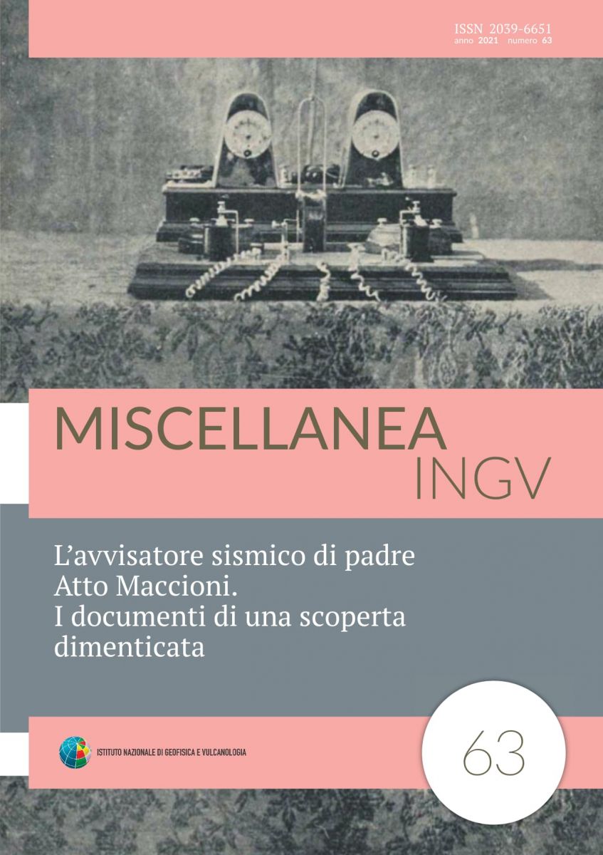 INGV: L&rsquo;avvisatore sismico di padre Atto Maccioni. I documenti di una scoperta dimenticata