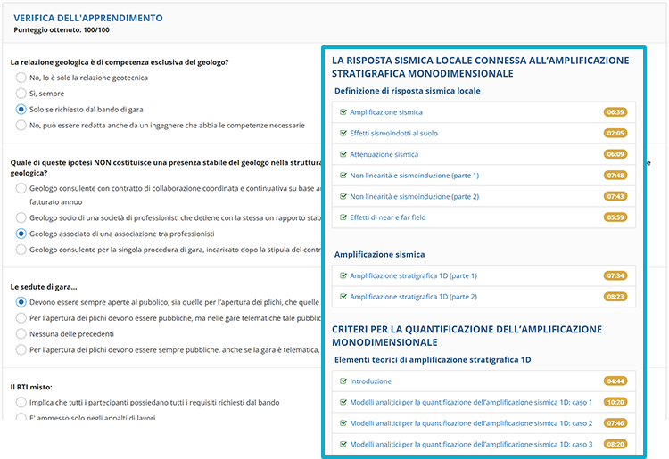 verifica apprendimento geocorsi